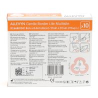 Allevyn gentle border multisite 8x8,4cm x10